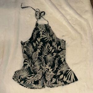Patrons of Peace Forest Green and Cream Floral Camisole